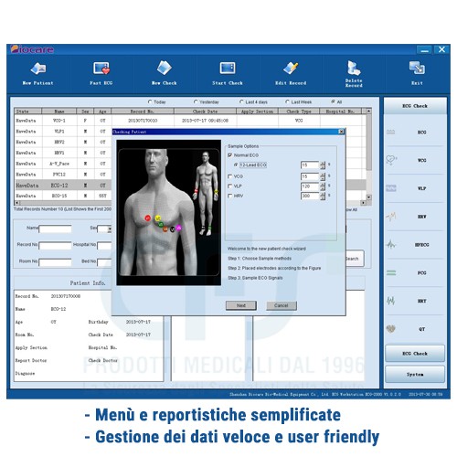 PC-ECG Biocare ECG-2000 - Interpretativo (Acquisitore + Software)