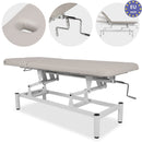 Lettino fisso ad altezza variabile VIGO 2 + Schienale regolabile - Larghezza 75 cm - Grigio Chiaro