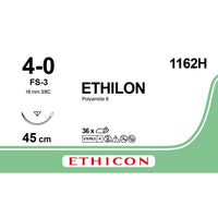 Sutura Ethicon ETHILON 1162H - 4-0, Ago 3/8 FS-3 mm 16 - Nero (conf. 36 pz.)