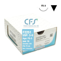 Sutura Ethicon Seta PERMA-HAND F2251 - 3-0, Ago 3/8 FS-3 mm 16 - Nero (Conf. 36 pz.)