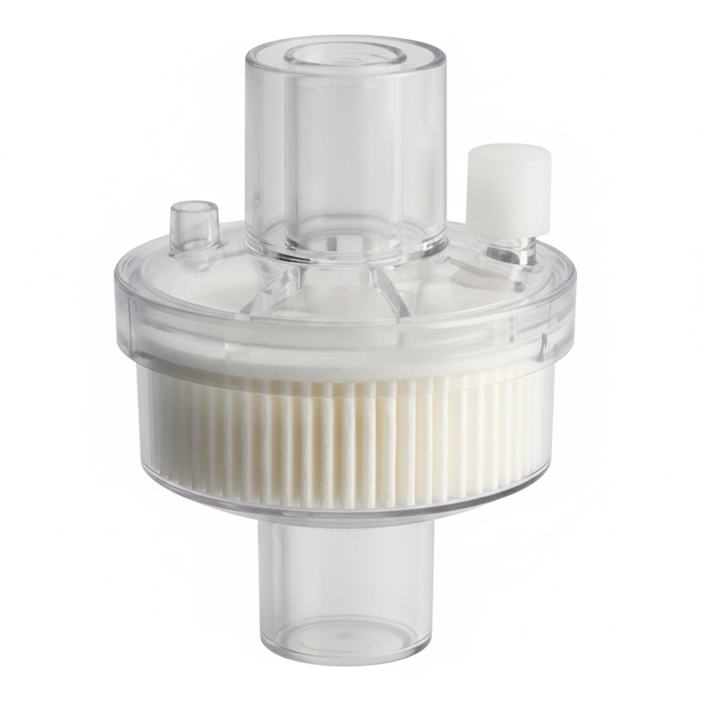 Filtro antibatterico per ventilazione HME45 con attacco CO2