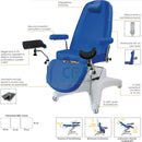 Poltrona multifunzione RUGY Ginecologica PM120 - 3 sezioni e 4 Motori