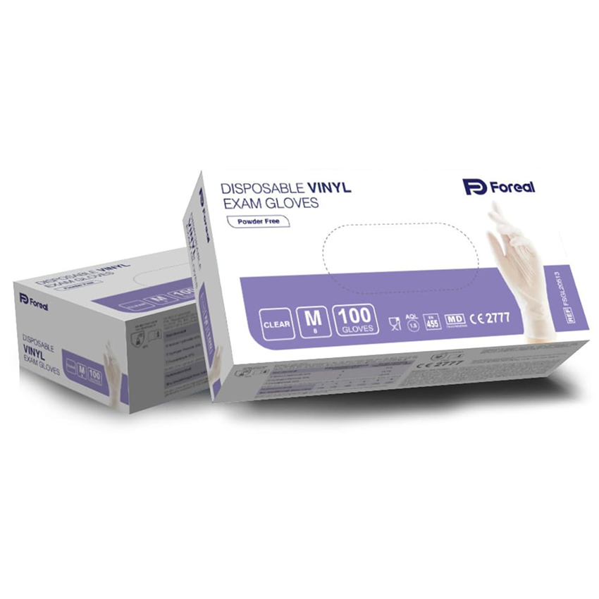 Guanti in vinile senza polvere Foreal (conf. 100 pz.)