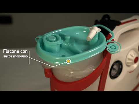 Aspiratore da emergenza OB3000 FA a batteria/11V - Flacone autoclavabile da 1 lt