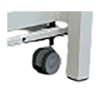 Kit ruote e freno di stazionamento centralizzato per lettino elettrico NORMA