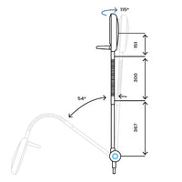 Lampada a luce fredda a 9 LED Primaled-Flex da parete