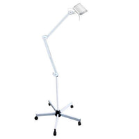 Lampada a 7 led HYRIDIA con braccio a pantografo su carrello