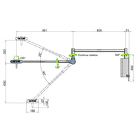 Lampada Scialitica a 9 LED SATURNO da parete
