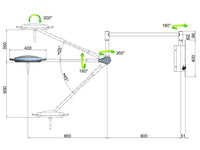 Lampada Scialitica PENTALED 28 da parete