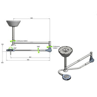 Lampada Scialitica a 9 LED SATURNO da soffitto