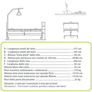 Letto da degenza elettrico Haydn - Elevabile in altezza + Asta sollevamalati