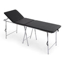 Lettino da visita pieghevole in acciaio cromato ANTERO - Nero
