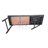 Lettino da visita BOLT con gambe pieghevoli - Grigio con foro