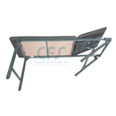 Lettino da visita BOLT con gambe pieghevoli - Grigio con foro