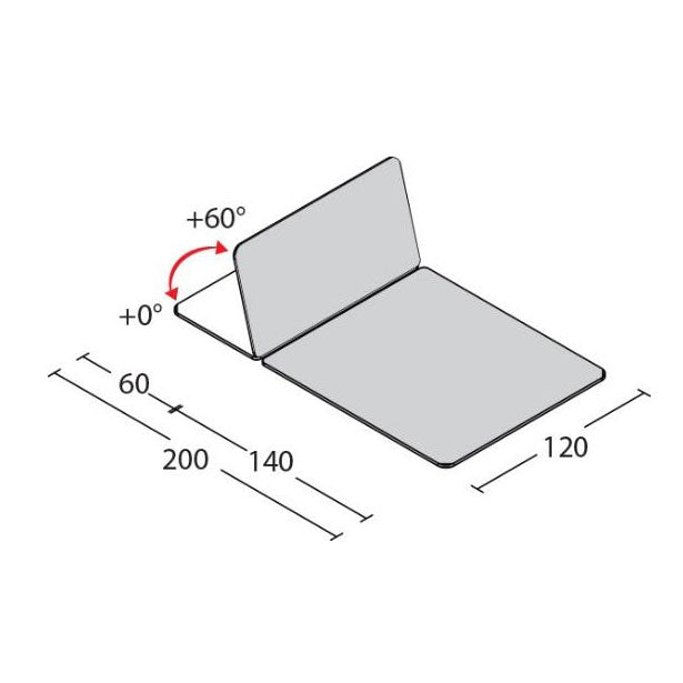 Lettino ad altezza fissa ADE 2 - Piano da cm 120 H50