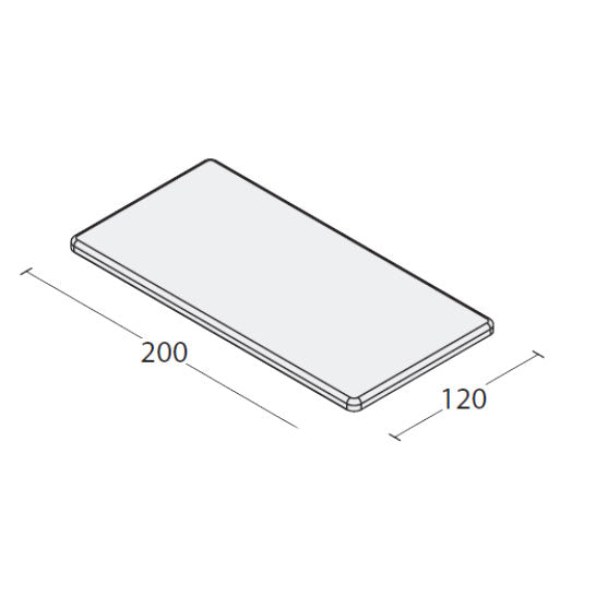 Lettino ad altezza fissa ADE - Piano da cm 120 H50