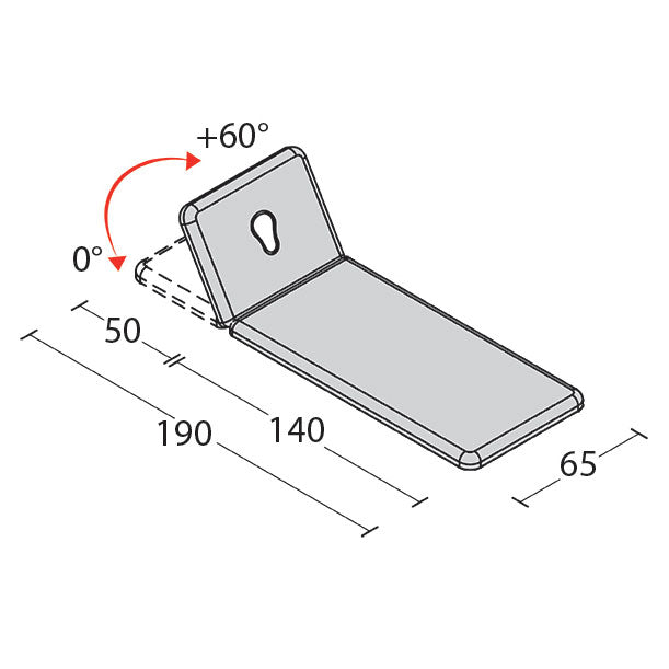 Lettino ad altezza fissa GEA - Larghezza 65 cm