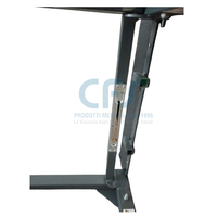 Lettino da visita BOLT con gambe pieghevoli - Grigio con foro