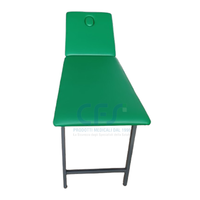 Lettino da visita BOLT con gambe pieghevoli - Verde con foro