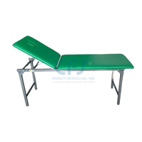 Lettino da visita BOLT con gambe pieghevoli - Verde con foro