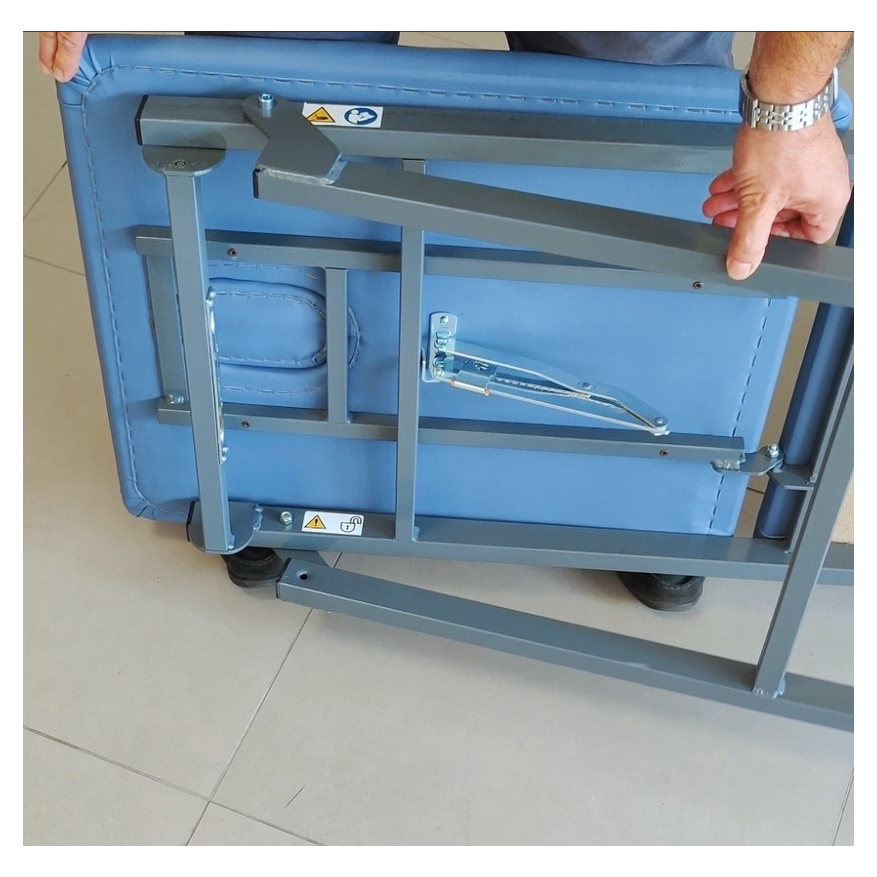 Lettino da visita BOLT con gambe pieghevoli - Blu