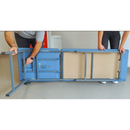 Lettino da visita BOLT con gambe pieghevoli - Grigio con foro