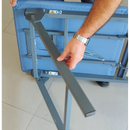 Lettino da visita BOLT con gambe pieghevoli - Blu