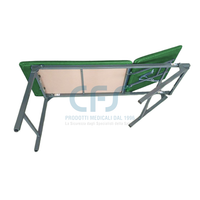 Lettino da visita BOLT con gambe pieghevoli - Verde con foro