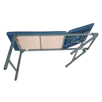 Lettino da visita BOLT con gambe pieghevoli - Blu