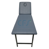 Lettino da visita BOLT con gambe pieghevoli - Grigio con foro