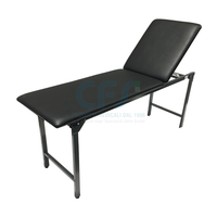 Lettino da visita BOLT con gambe pieghevoli - Nero