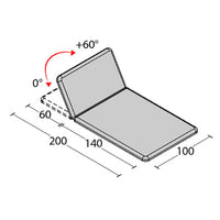 Lettino elettrico ad altezza variabile BOBATH 2 PLUS - Piano da cm 100 H52/80
