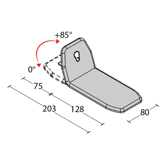 Lettino elettrico ad altezza variabile ELETTRA 1 - Larghezza 80 cm