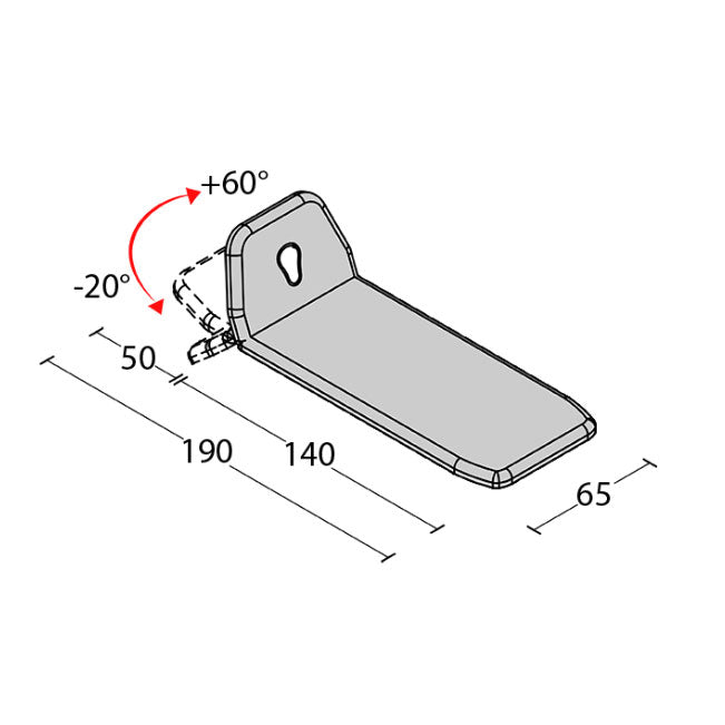Lettino elettrico ad altezza variabile ELETTRA 2 - Larghezza 65 cm