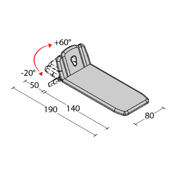 Lettino elettrico ad altezza variabile ELETTRA 4 - Larghezza 80 cm
