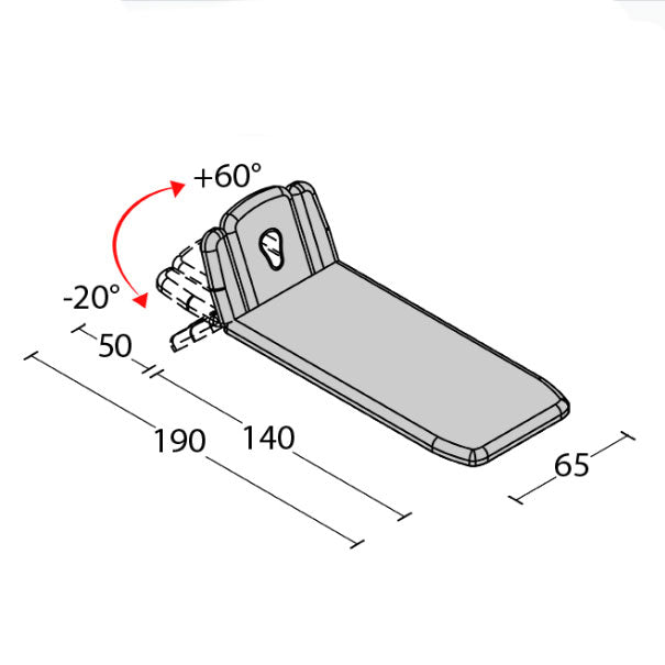 Lettino elettrico ad altezza variabile ELETTRA 4 - Larghezza 65 cm