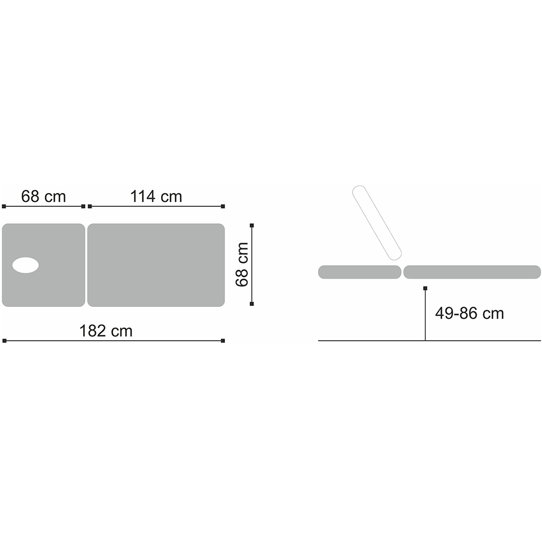 Lettino elettrico ad altezza variabile FORTIS 2 - Larghezza 68 cm