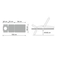 Lettino elettrico ad altezza variabile FORTIS 5 ERGO - Larghezza 68 cm