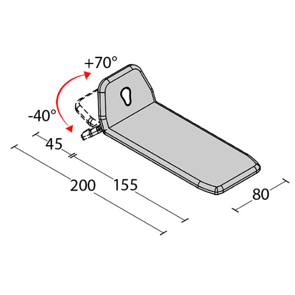 Lettino elettrico ad altezza variabile GIOVE 2 - Larghezza cm 80