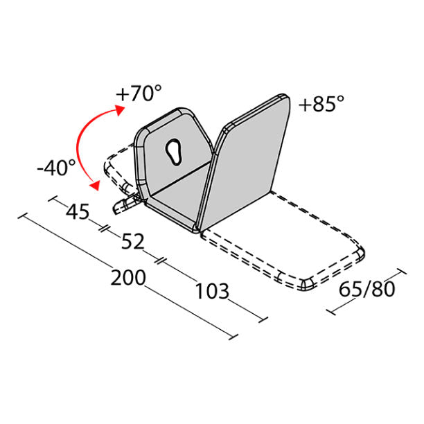 Lettino elettrico ad altezza variabile GIOVE 3 - Larghezza cm 80