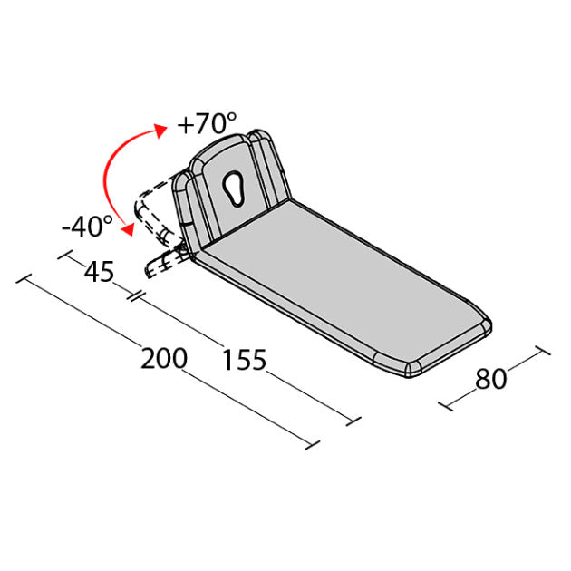 Lettino elettrico ad altezza variabile GIOVE 4 - Larghezza cm 80