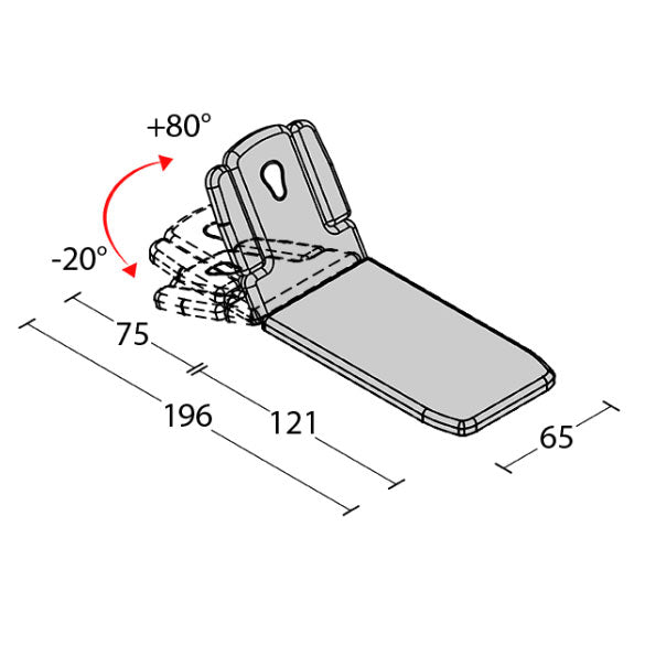 Lettino elettrico ad altezza variabile GIOVE 4 PLUS - Larghezza cm 65