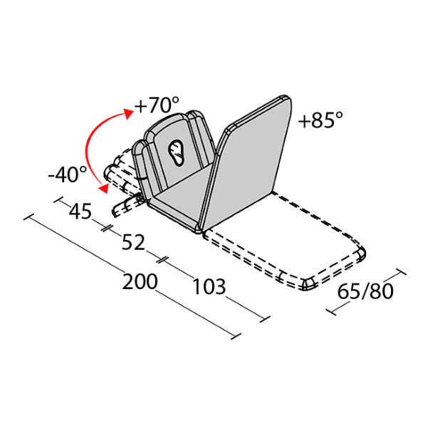 Lettino elettrico ad altezza variabile GIOVE 5 - Larghezza cm 80