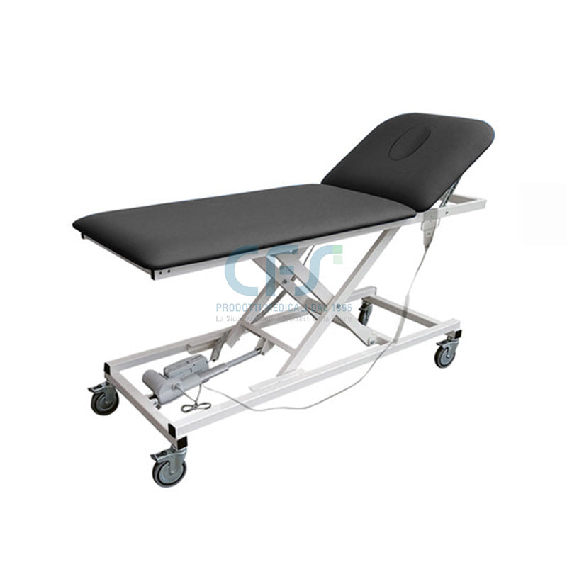 Lettino elettrico ad altezza variabile LYTUS Slim MI341 - cm 62 con foro e ruote