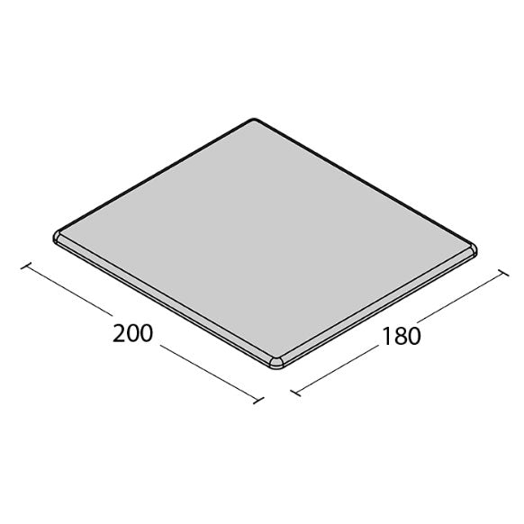 Lettino elettrico ad altezza variabile TITAN 1L - Piano da cm 180 H49/90