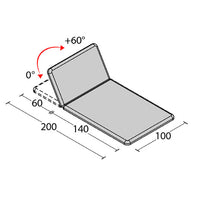 Lettino elettrico ad altezza variabile TITAN 2 - Piano da cm 100 H49/90