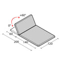 Lettino elettrico ad altezza variabile TITAN 2 - Piano da cm 120 H49/90