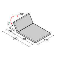 Lettino elettrico ad altezza variabile TITAN 2 - Piano da cm 120 H49/90