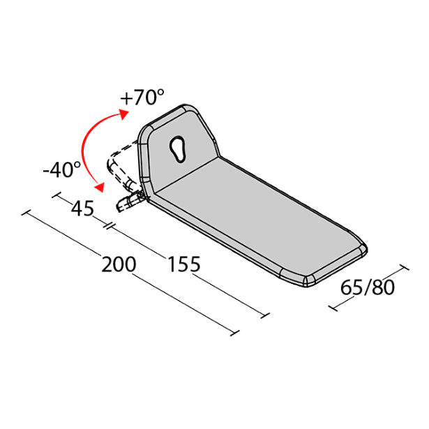Lettino elettrico ad altezza variabile ZEFIRO 2 - Larghezza 80 cm