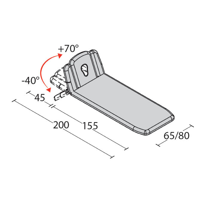 Lettino elettrico ad altezza variabile ZEFIRO 4 - Larghezza 80 cm